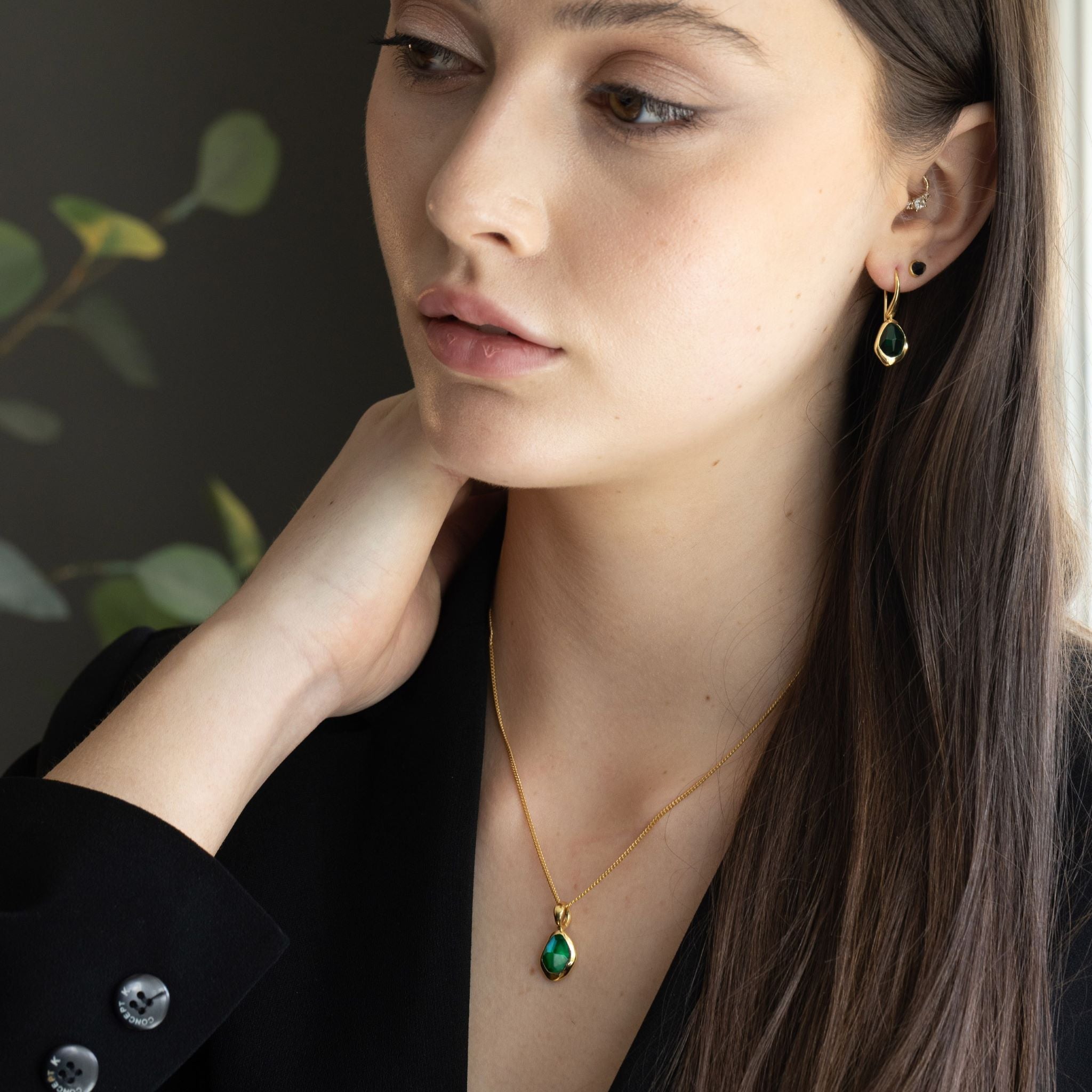 Pendant features a sparkling, handcut natural gemstone and is crafted from sterling silver or 18ct gold vermeil.