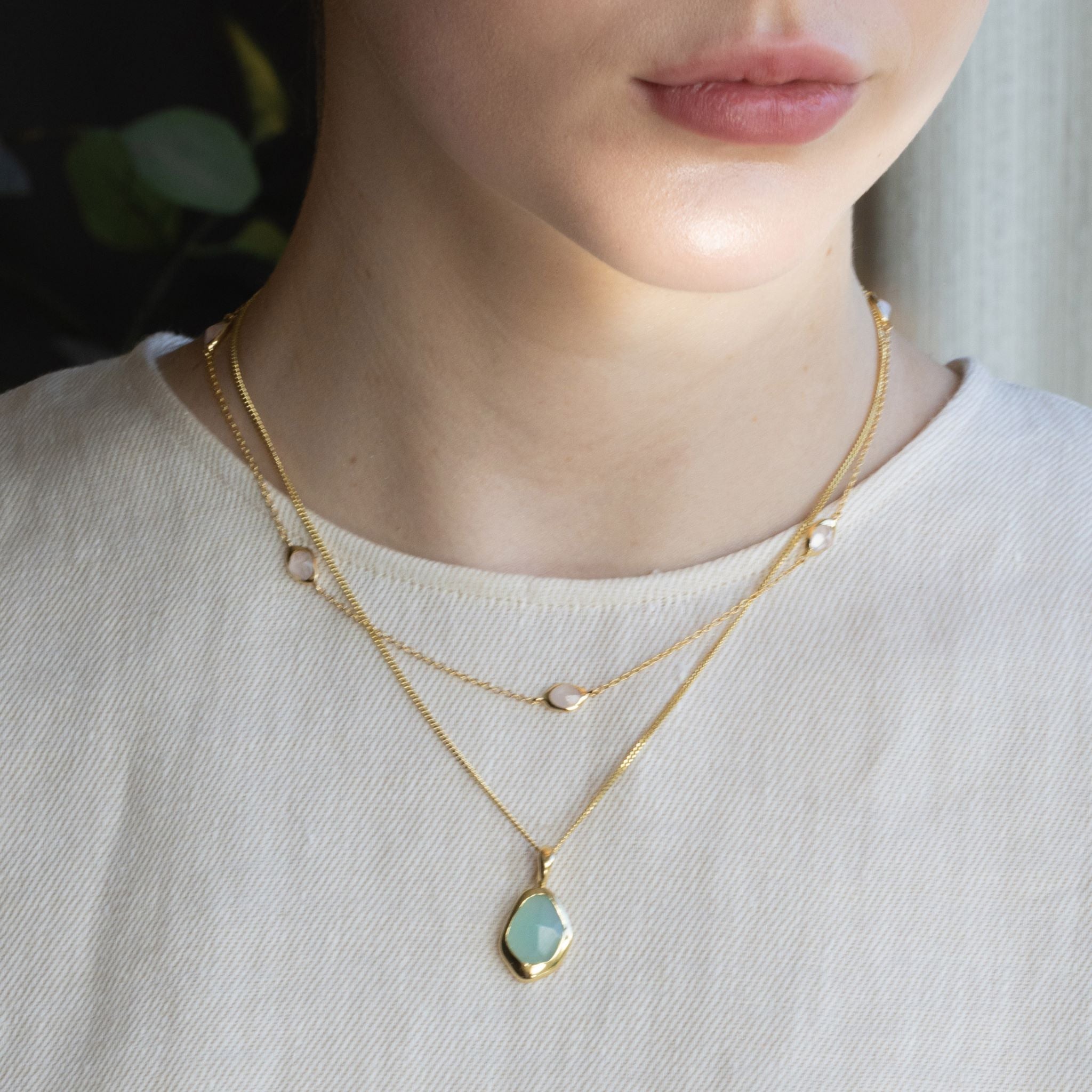 Pendant features a sparkling, handcut natural gemstone and is crafted from sterling silver or 18ct gold vermeil.