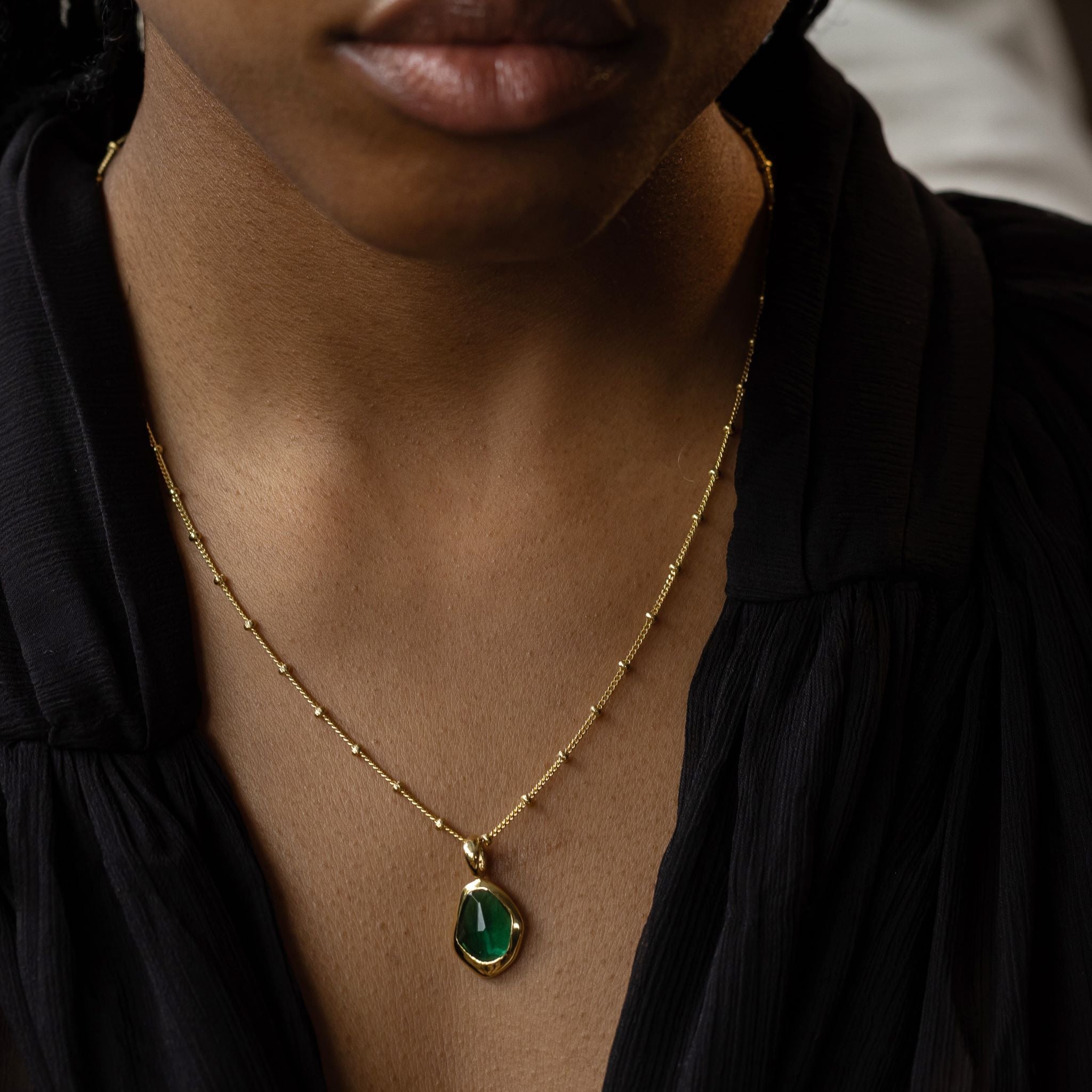 Pendant features a sparkling, handcut natural gemstone and is crafted from sterling silver or 18ct gold vermeil.