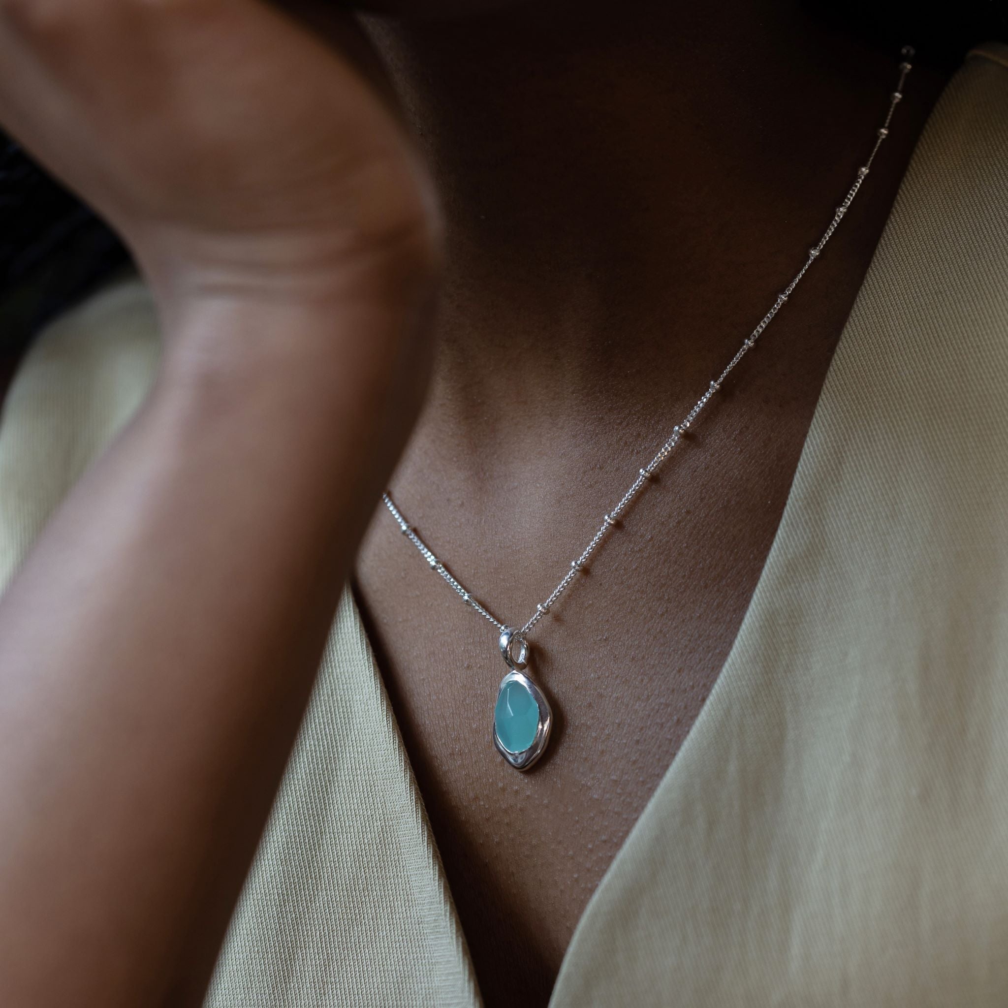 Pendant features a sparkling, handcut natural gemstone and is crafted from sterling silver or 18ct gold vermeil.