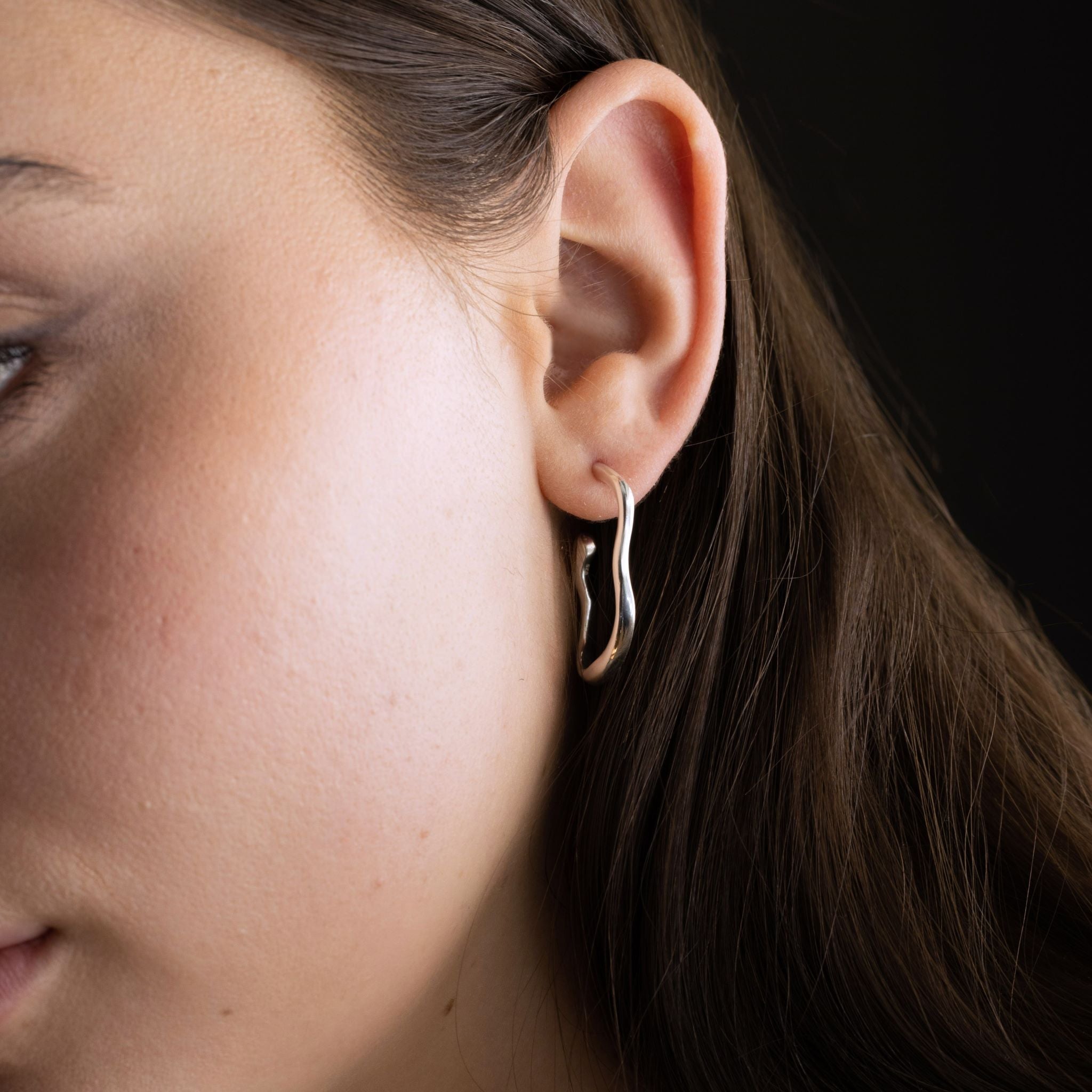 Ripple hoops are inspired by smooth waters of Glendalough in county Wicklow and are crafted in sterling silver and 18ct gold vermeil