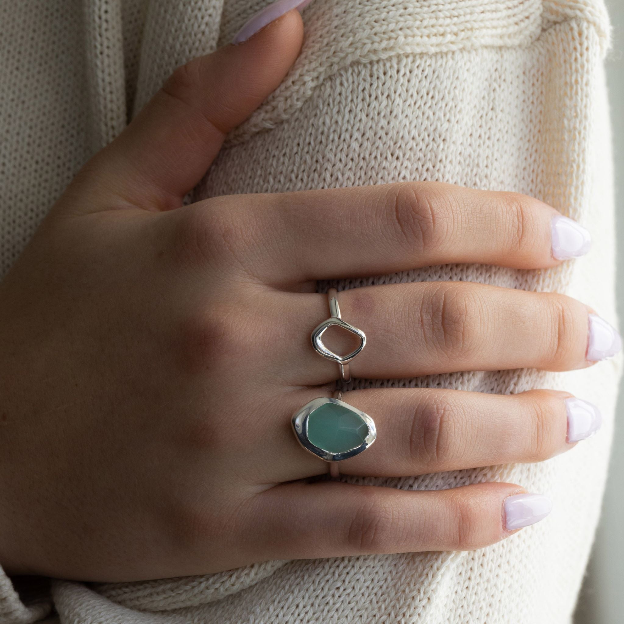 Ring features a sparkling, handcut natural gemstone and is crafted from sterling silver or 18ct gold vermeil.