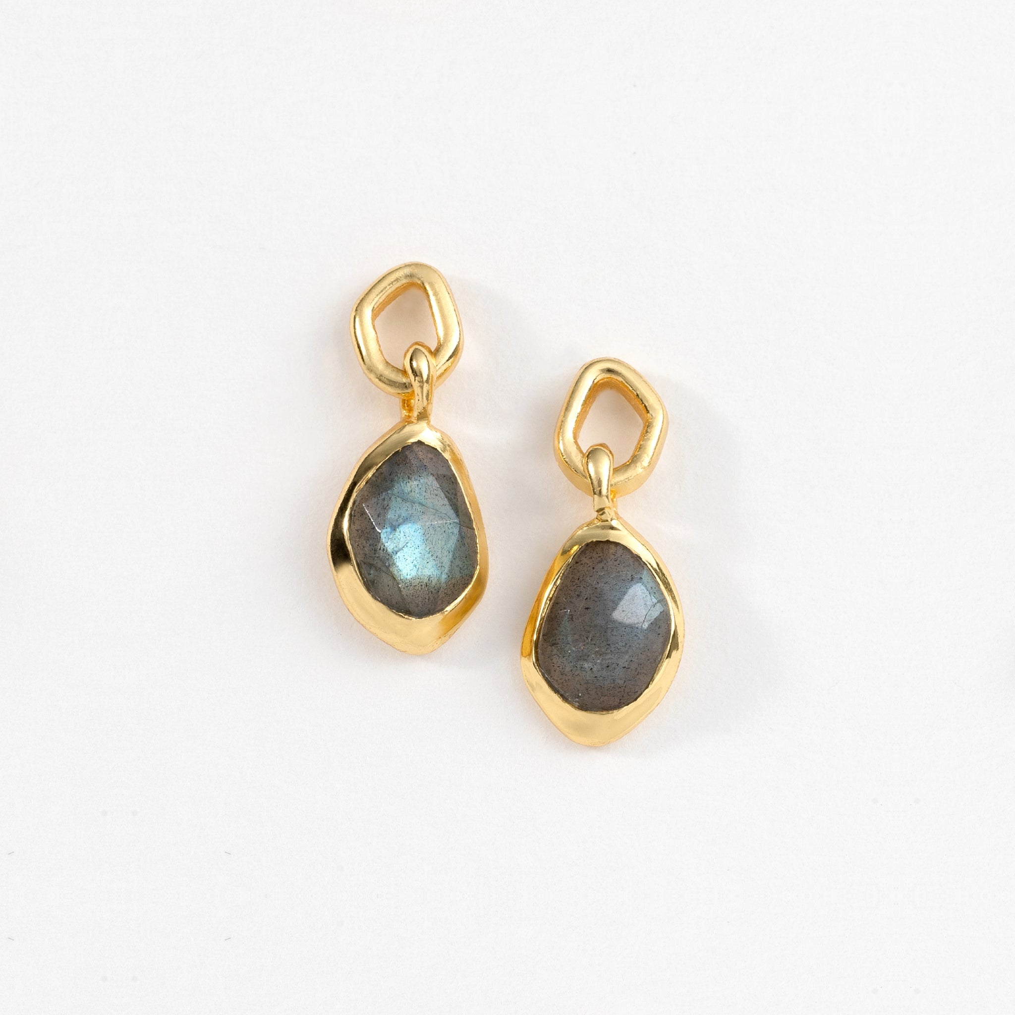Earring features a sparkling, handcut natural gemstone and is crafted from sterling silver or 18ct gold vermeil.