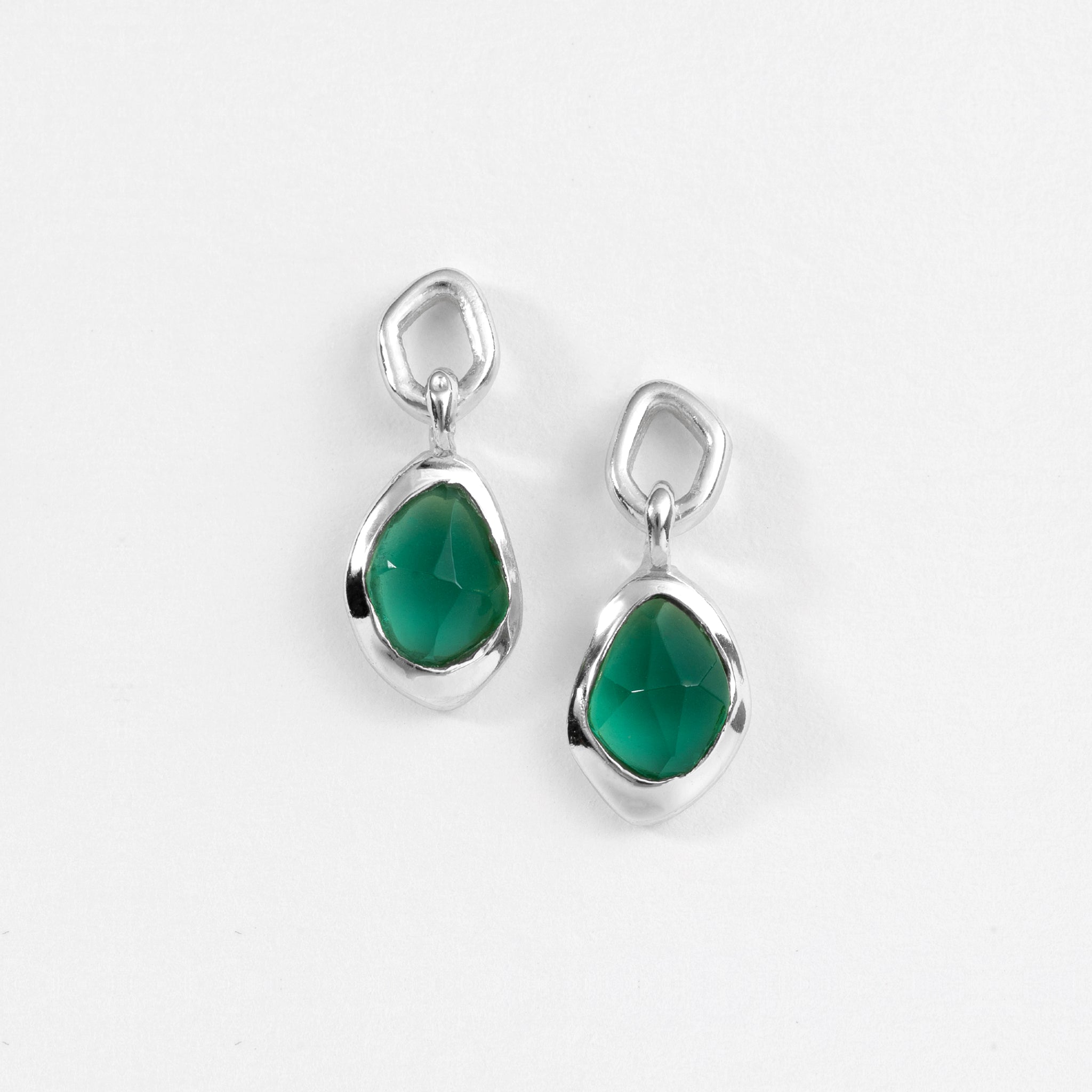 Earring features a sparkling, handcut natural gemstone and is crafted from sterling silver or 18ct gold vermeil.