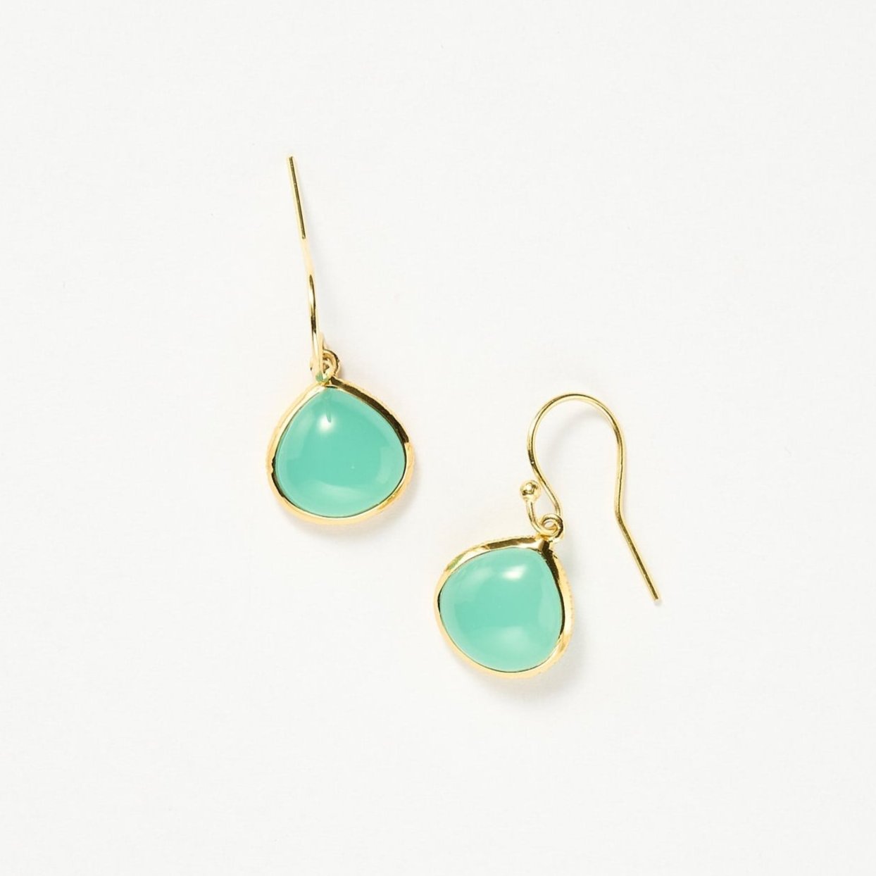 Maldives earrings - Aqua, Gold 