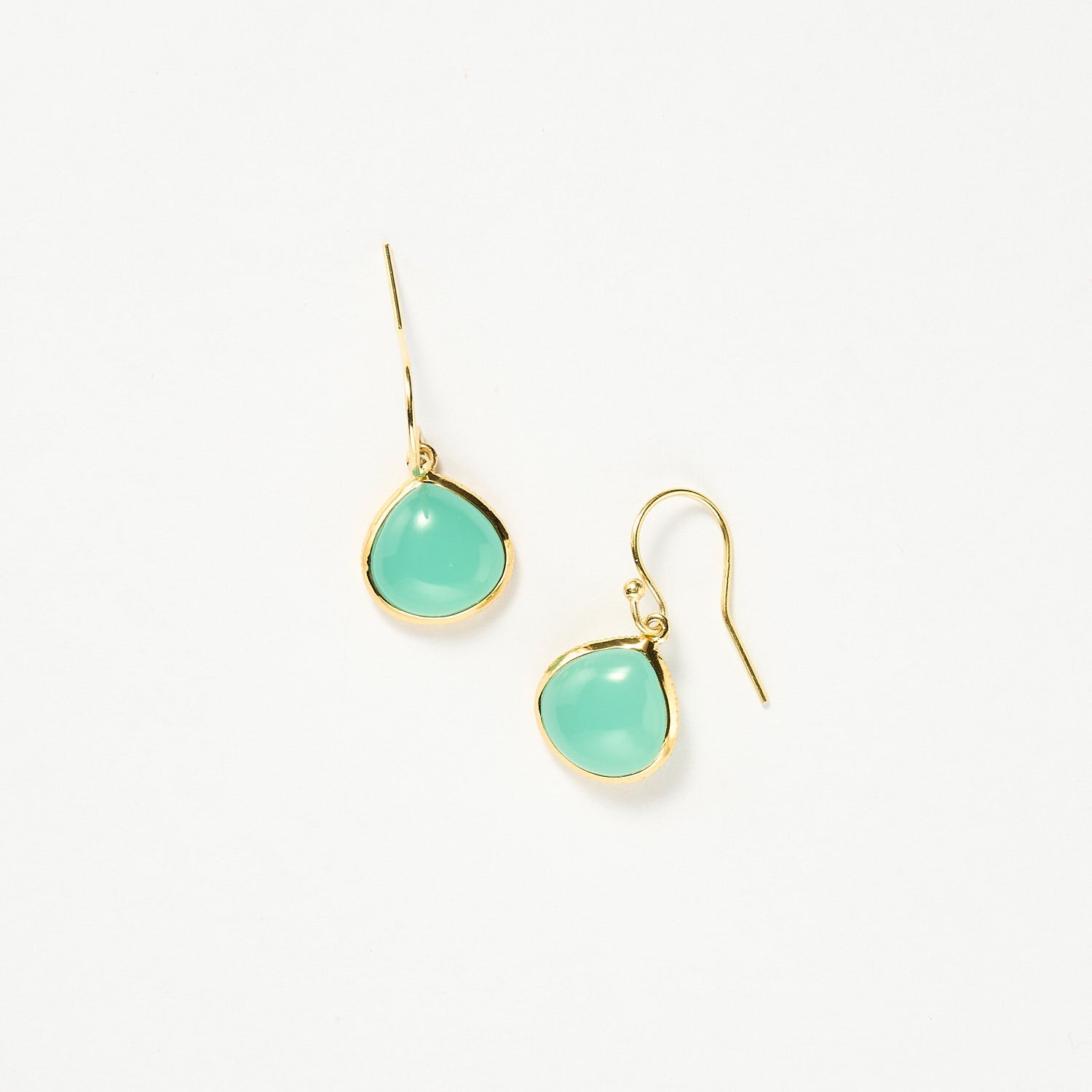 Maldives earrings - Aqua, Gold 