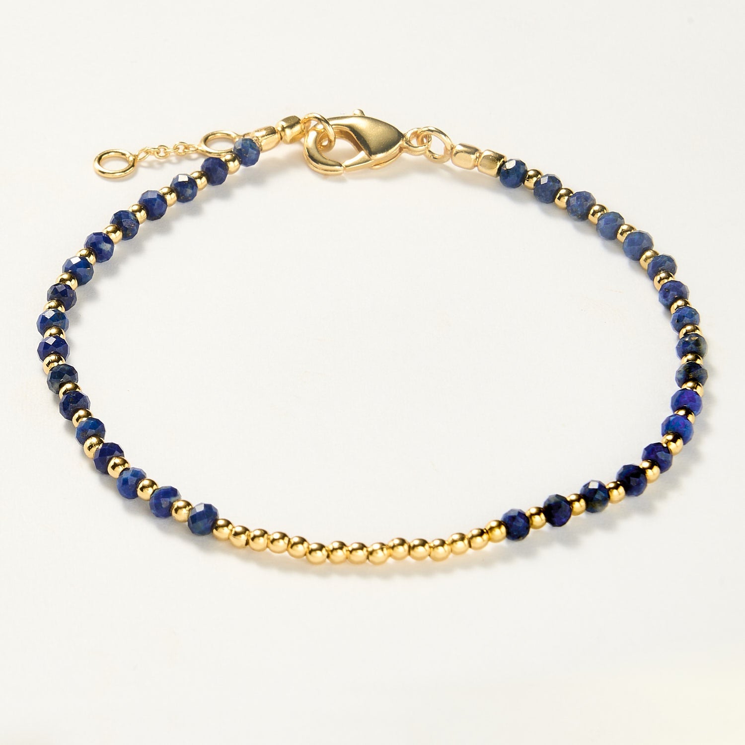 Ibiza beaded bracelet - Lapis Lazuli, Gold 