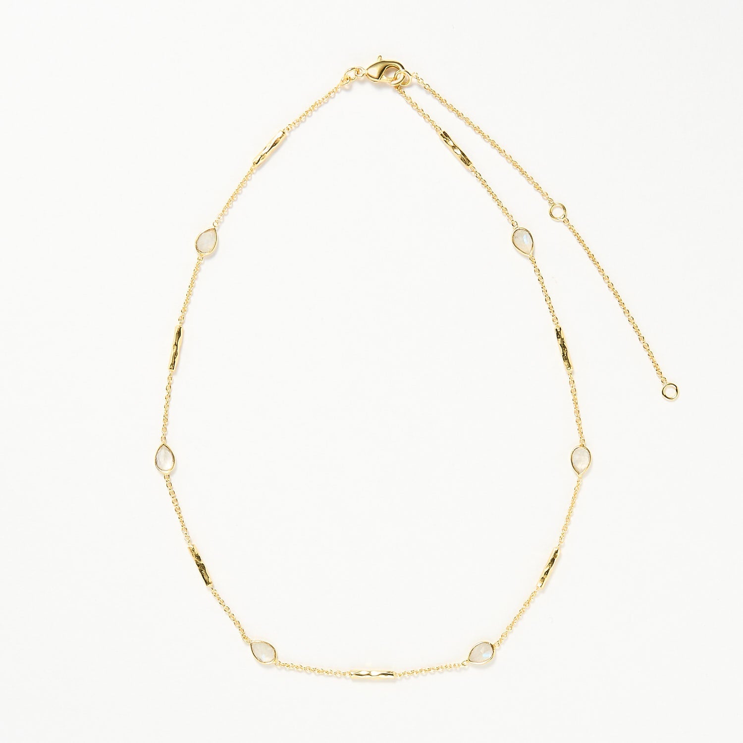 Maldives necklace - Moonstone, Gold 