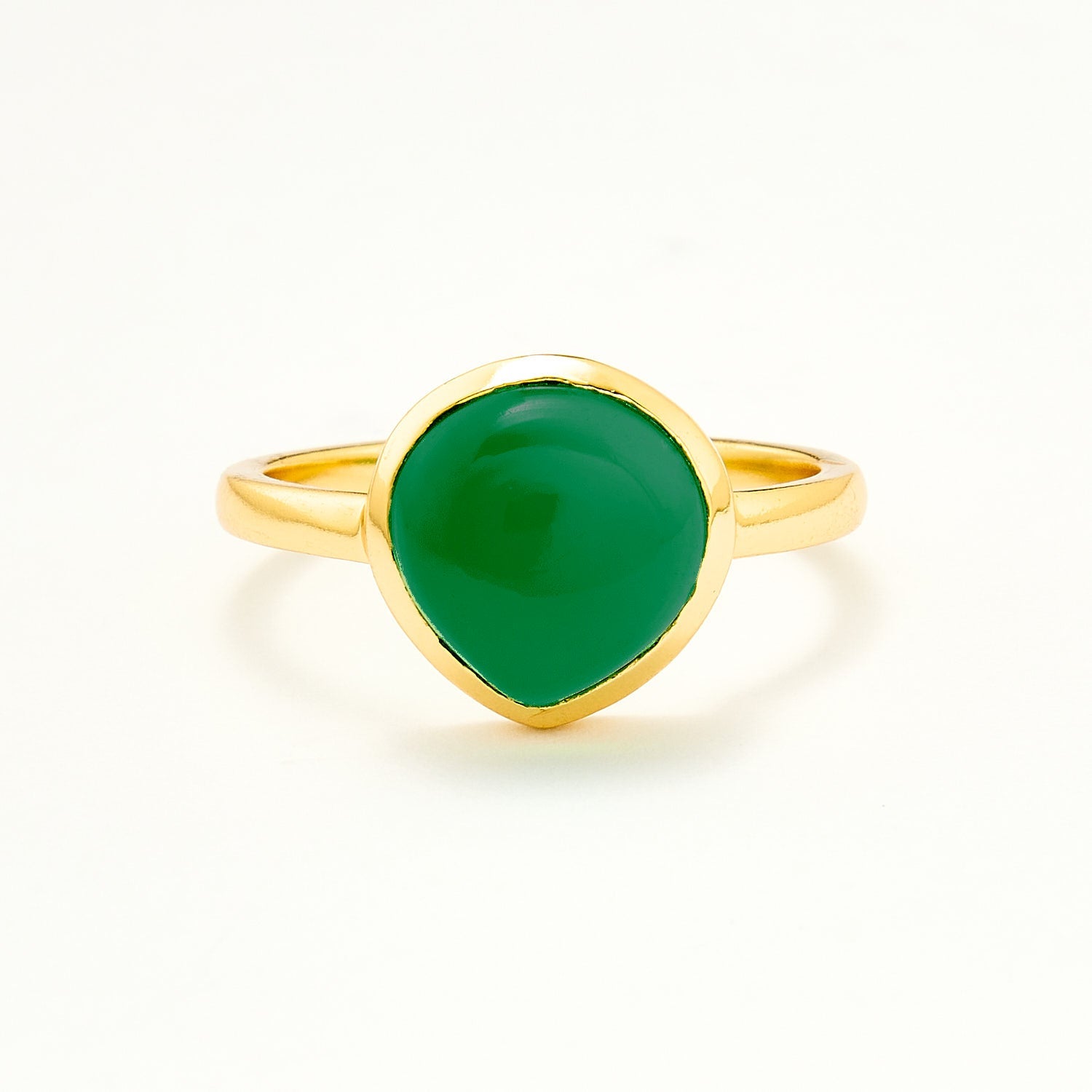 Maldives Ring - Green Onyx, Gold 