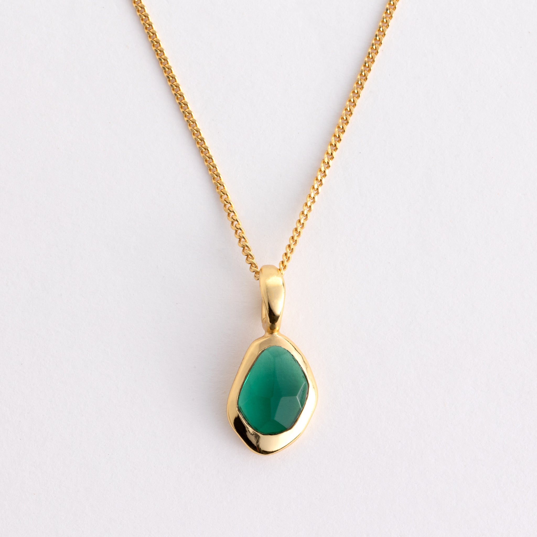 Pendant features a sparkling, handcut natural gemstone and is crafted from sterling silver or 18ct gold vermeil.